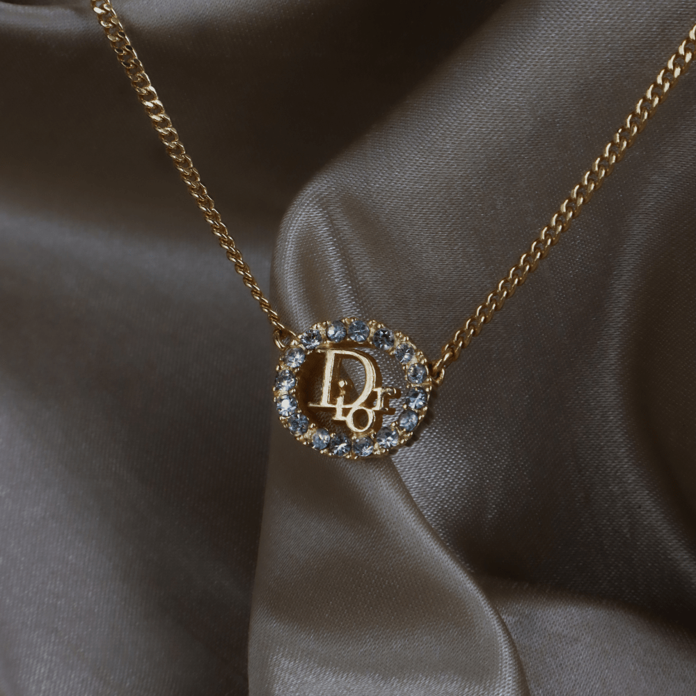 CHRISTIAN DIOR 圓型閃石項鏈| 經典款式 - Vintasy項鏈