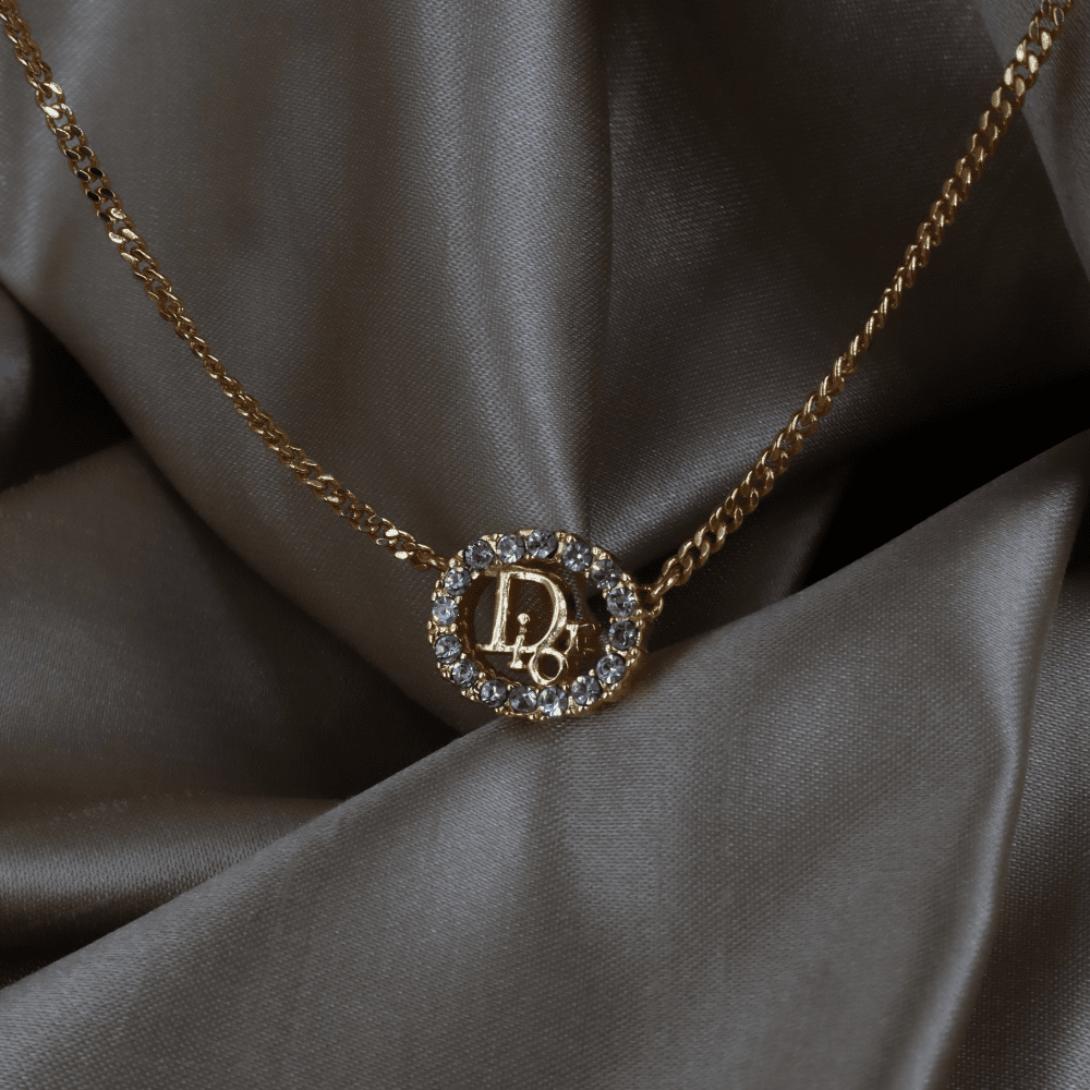 CHRISTIAN DIOR 圓型閃石項鏈| 經典款式 - Vintasy項鏈