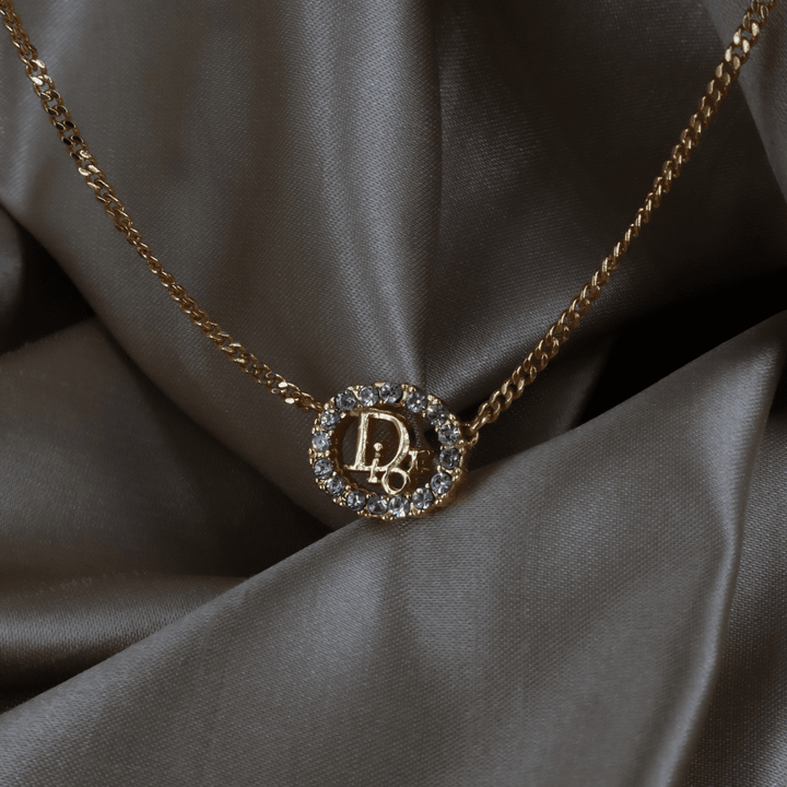 CHRISTIAN DIOR 圓型閃石項鏈| 經典款式 - Vintasy項鏈