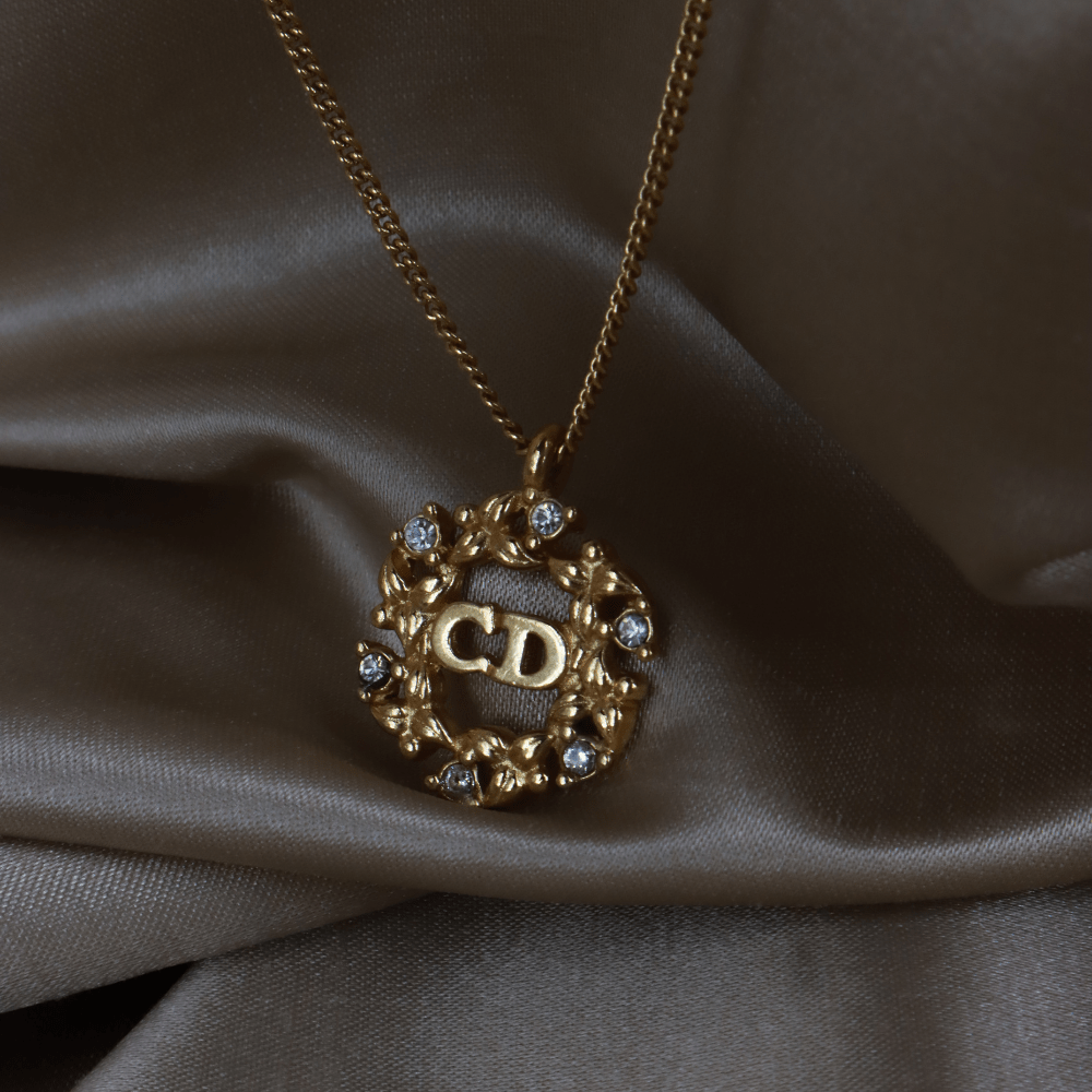 CHRISTIAN DIOR 花圈閃石項鏈｜極罕收藏級 - Vintasy項鏈