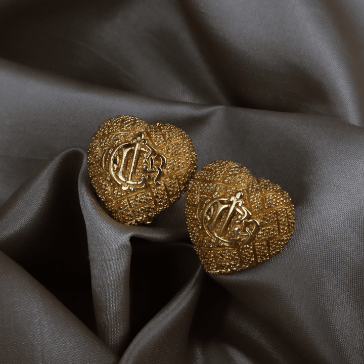 CHRISTIAN DIOR 心型馬車耳夾 - Vintasy