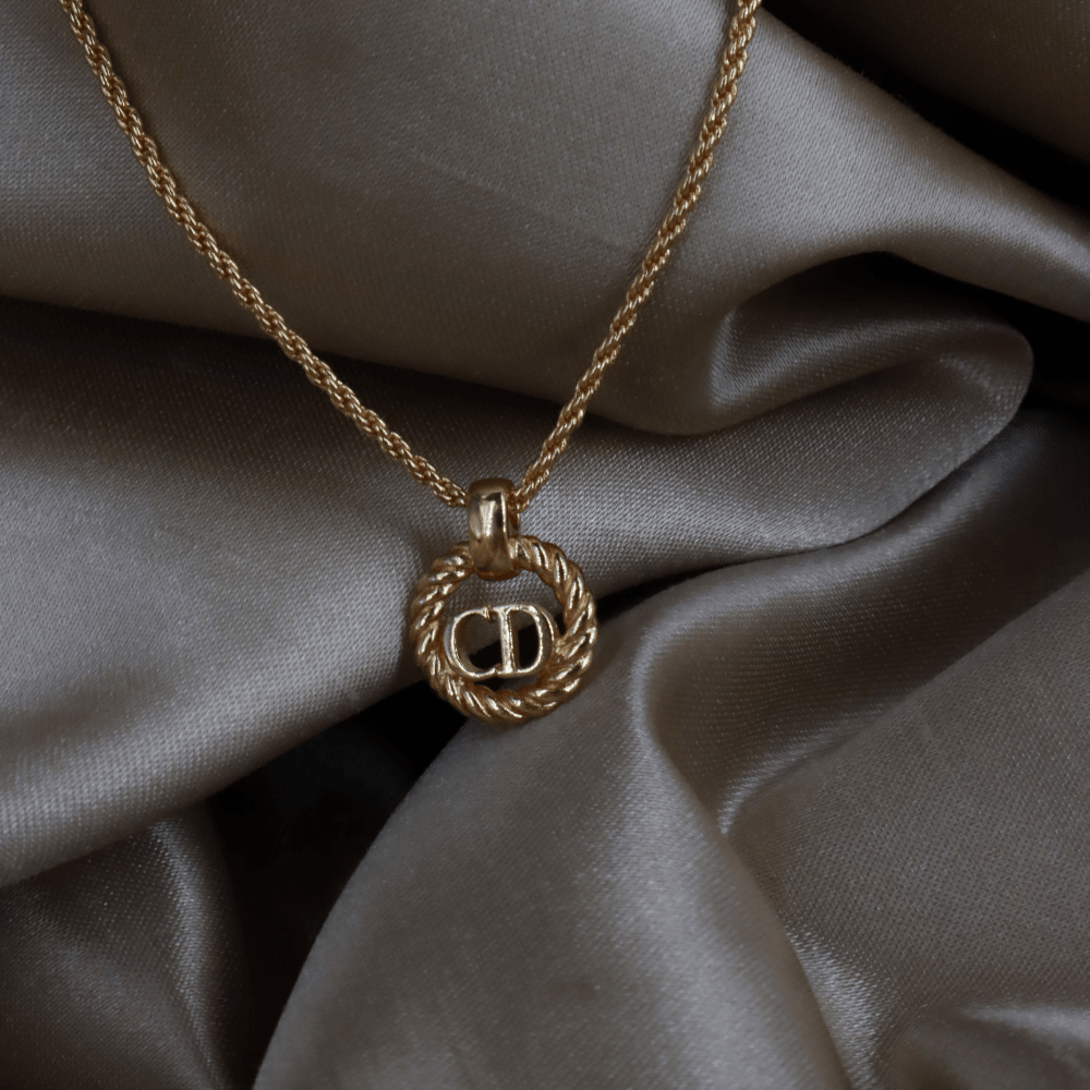 CHRISTIAN DIOR 麻花吊墜項鏈｜經典之作 - Vintasy項鏈