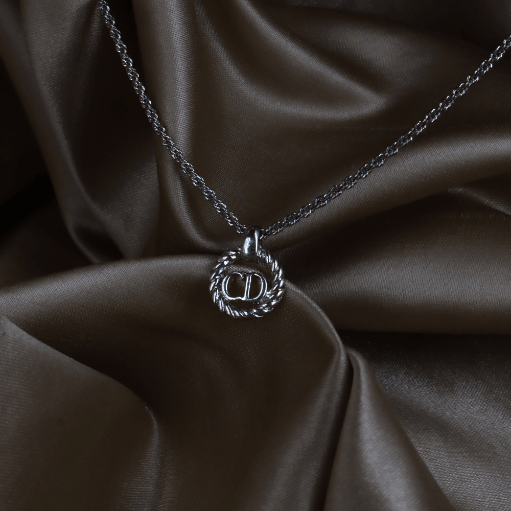 CHRISTIAN DIOR 銀麻花經典項鏈｜經典之作 - Vintasy項鏈