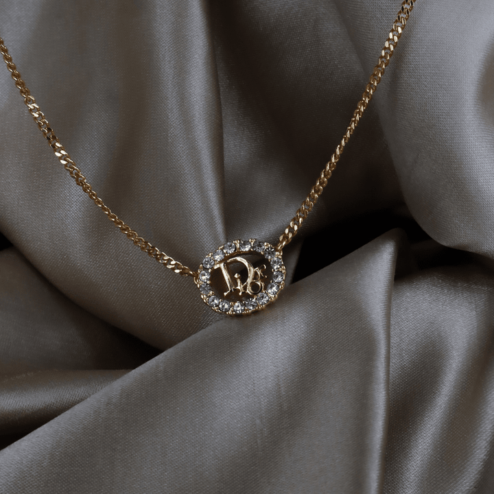 CHRISTIAN DIOR 圓型閃石項鏈| 經典款式 - Vintasy項鏈