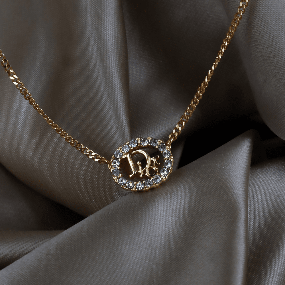 CHRISTIAN DIOR 圓型閃石項鏈| 經典款式 - Vintasy項鏈