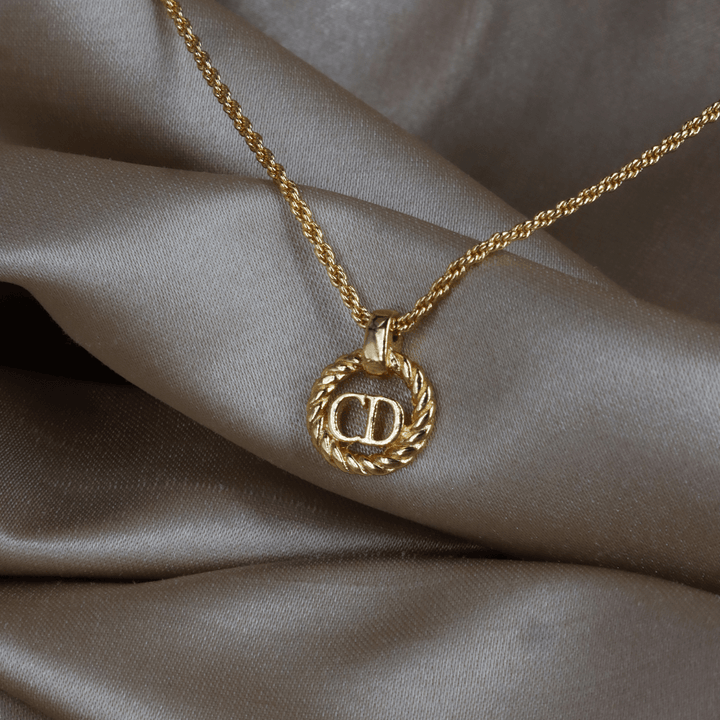 CHRISTIAN DIOR 麻花吊墜項鏈｜經典之作 - Vintasy項鏈