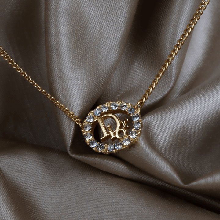 CHRISTIAN DIOR 圓型閃石項鏈| 經典款式 - Vintasy項鏈
