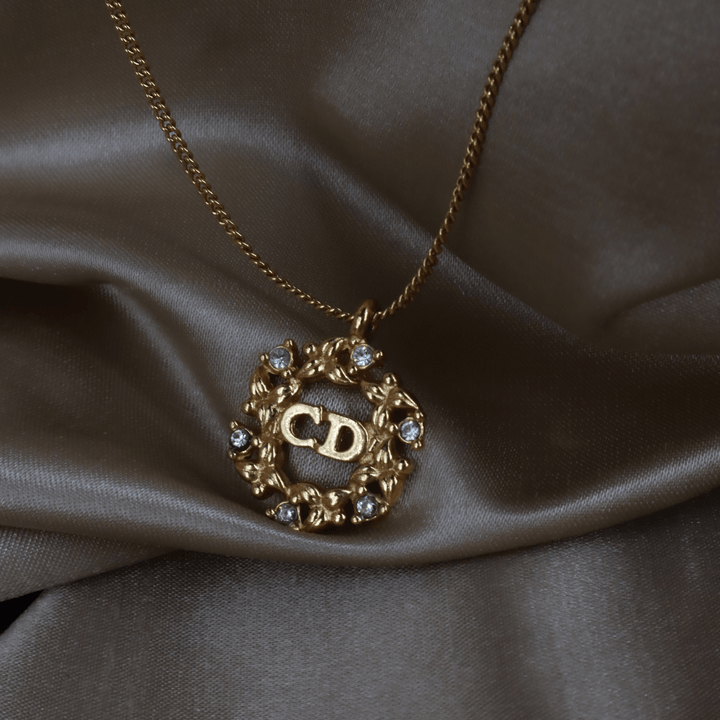 CHRISTIAN DIOR 花圈閃石項鏈｜極罕收藏級 - Vintasy項鏈