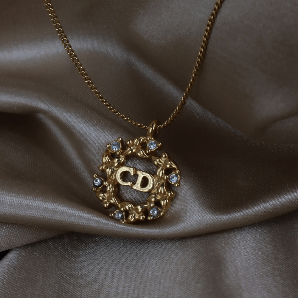 CHRISTIAN DIOR 花圈閃石項鏈｜極罕收藏級 - Vintasy項鏈