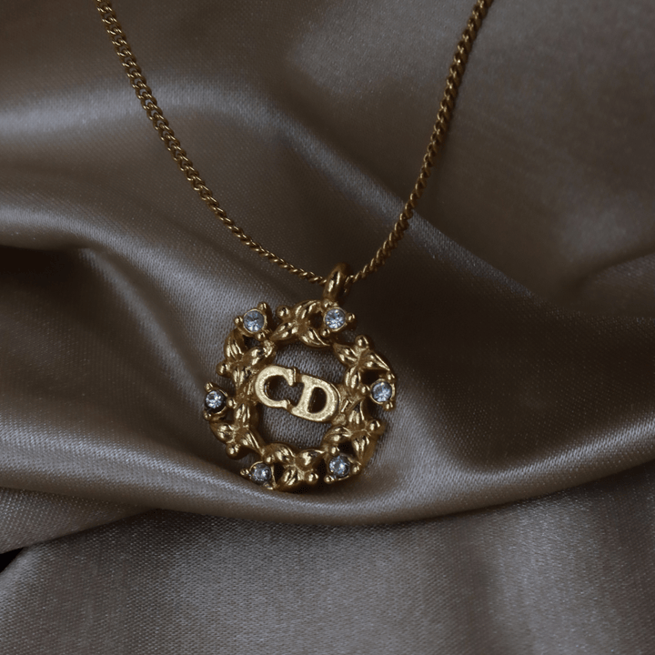 CHRISTIAN DIOR 花圈閃石項鏈｜極罕收藏級 - Vintasy項鏈