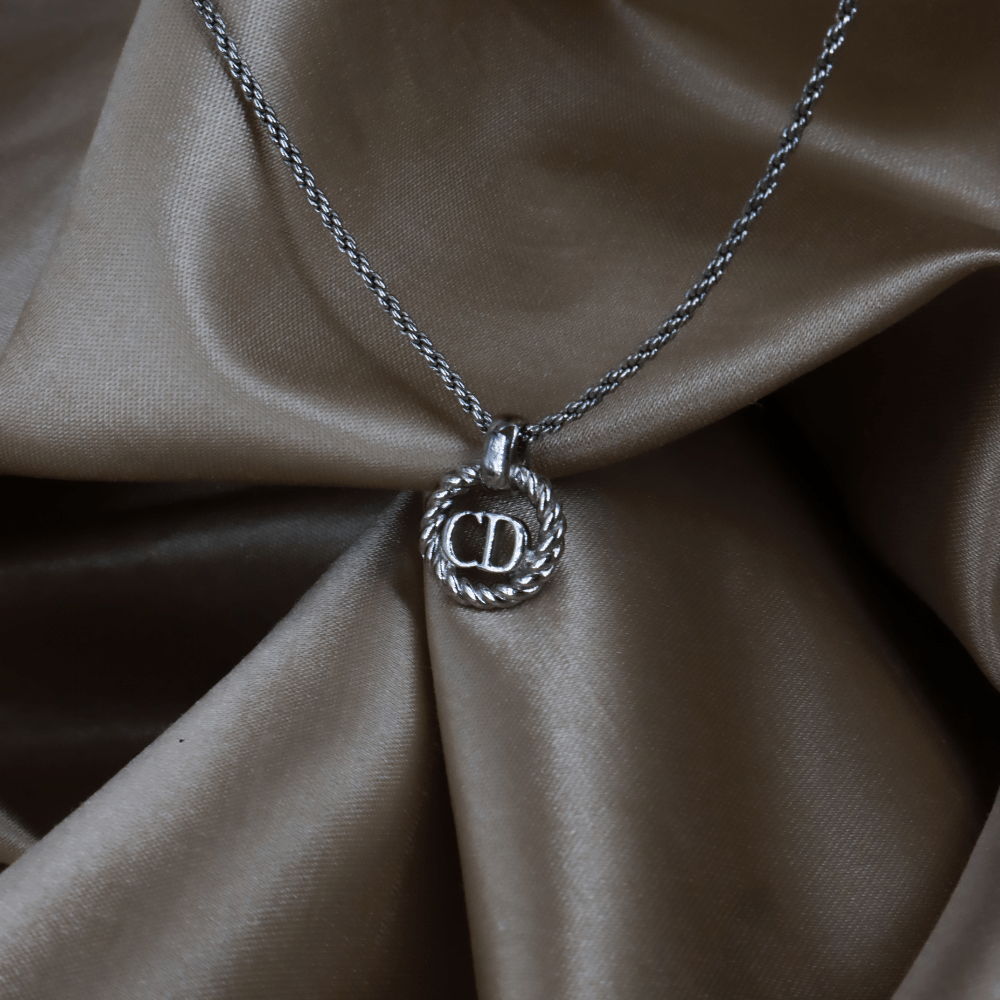 CHRISTIAN DIOR 銀麻花經典項鏈｜經典之作 - Vintasy項鏈