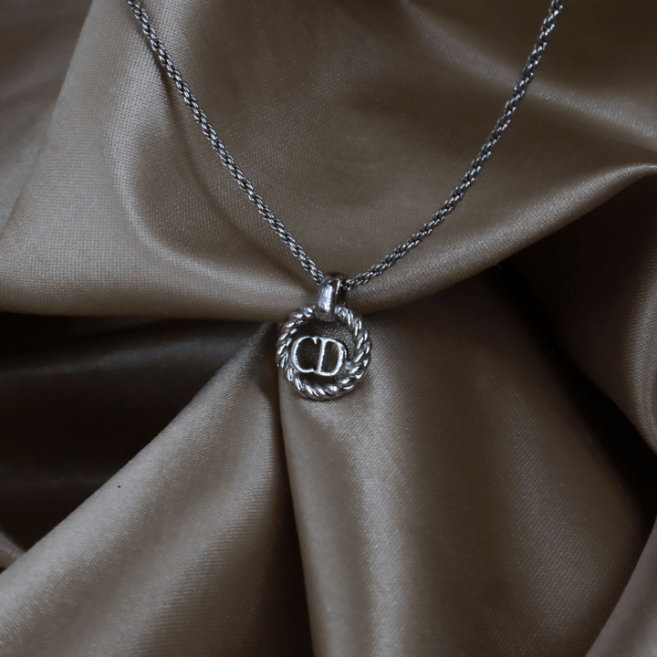 CHRISTIAN DIOR 銀麻花經典項鏈｜經典之作 - Vintasy項鏈