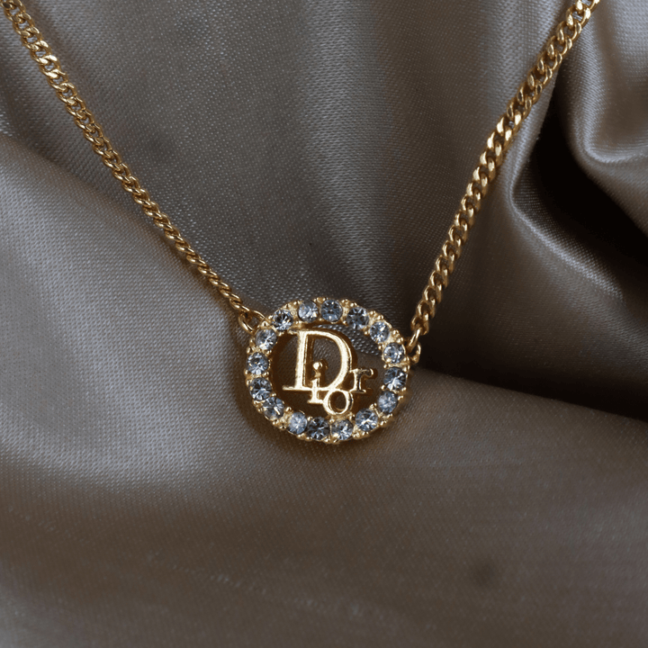 CHRISTIAN DIOR 圓型閃石項鏈| 經典款式 - Vintasy項鏈