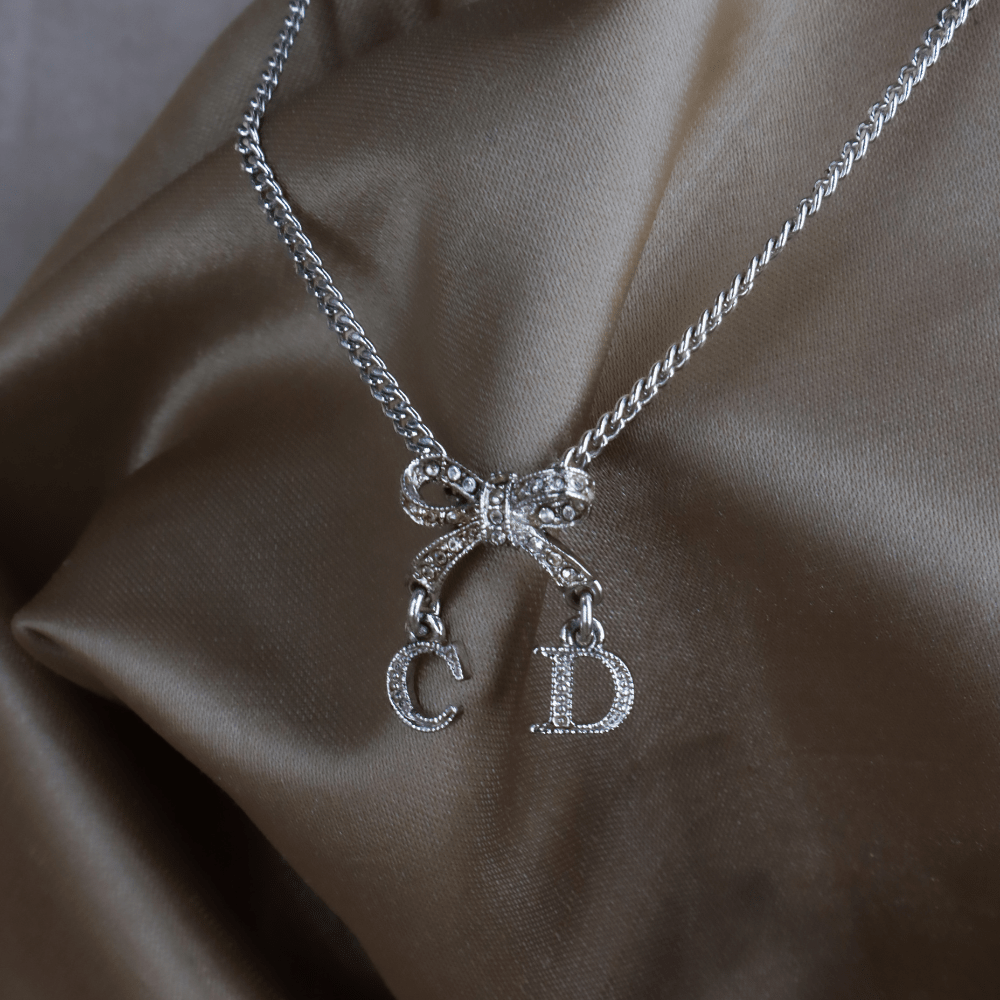 DIOR CD蝴蝶結閃石手鏈 ｜極罕00年代之選 - Vintasy項鏈