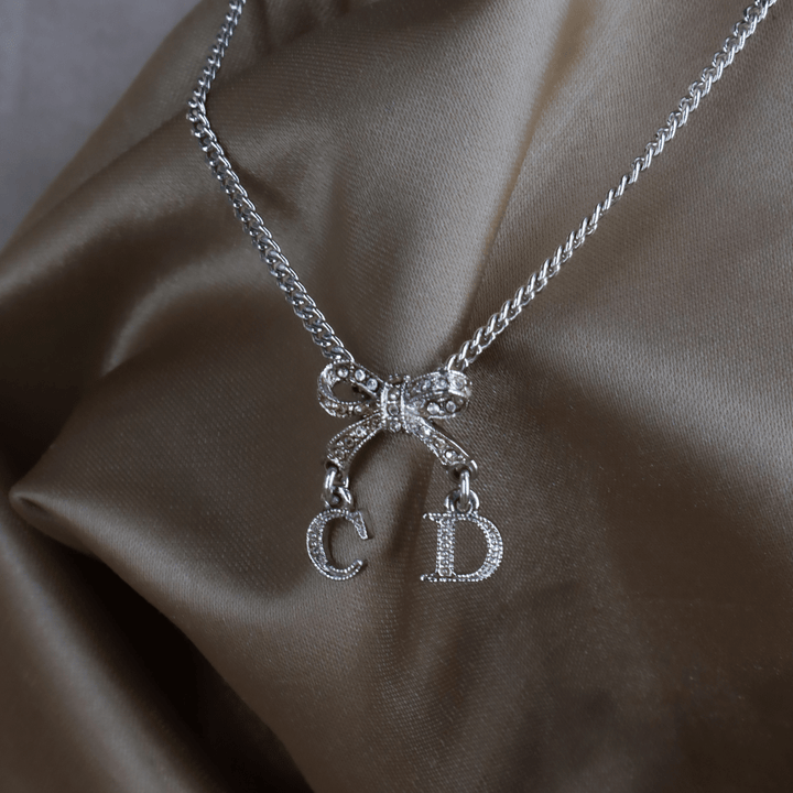 DIOR CD蝴蝶結閃石手鏈 ｜極罕00年代之選 - Vintasy項鏈