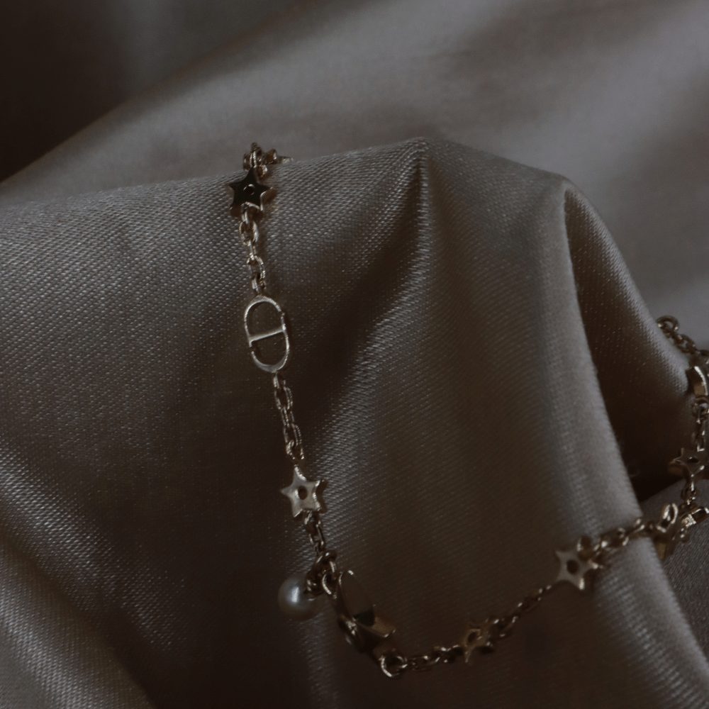 DIOR Petit CD Lucky Charms 金色幸運星CD手鏈 - Vintasy