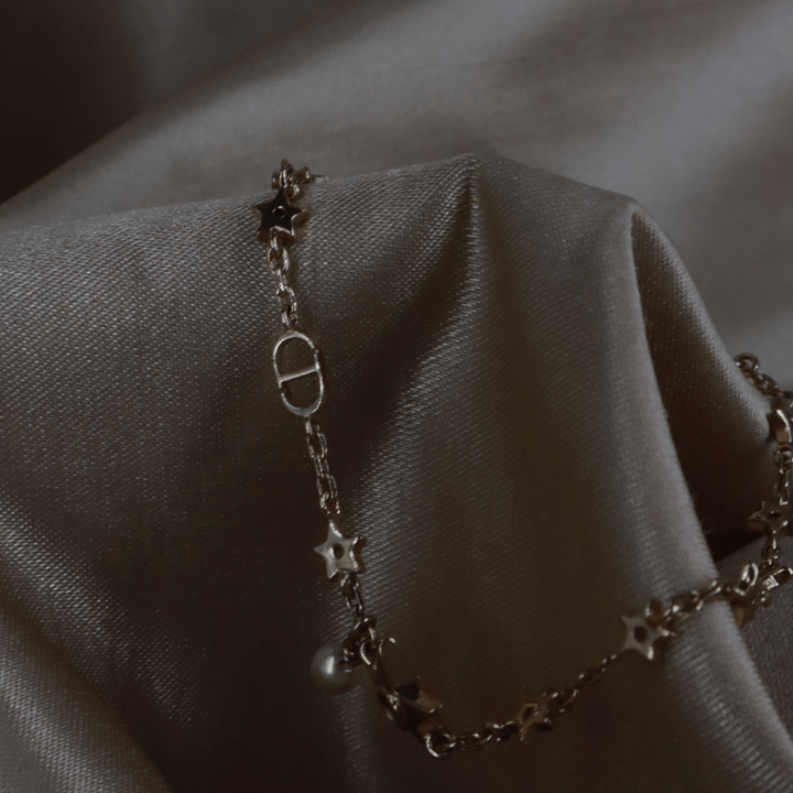 DIOR Petit CD Lucky Charms 金色幸運星CD手鏈 - Vintasy