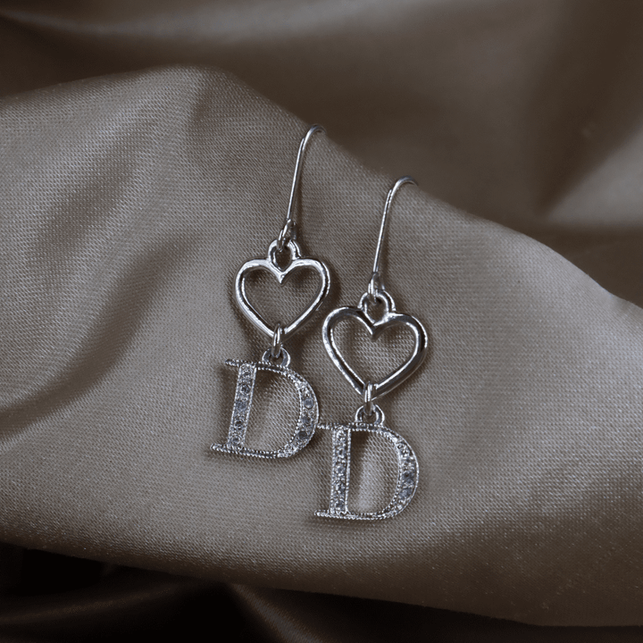 DIOR 心心相扣吊墜耳環 - Vintasy