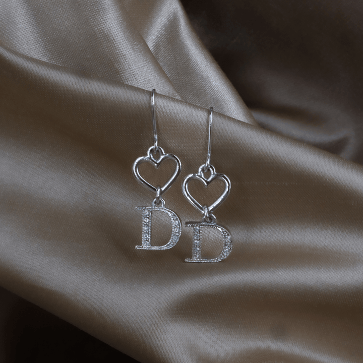 DIOR 心心相扣吊墜耳環 - Vintasy