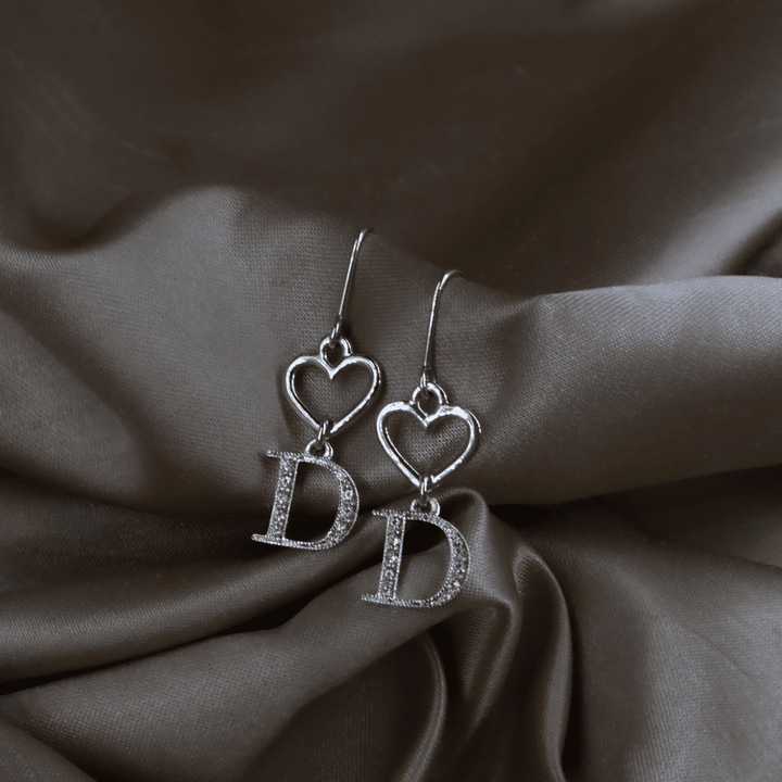 DIOR 心心相扣吊墜耳環 - Vintasy