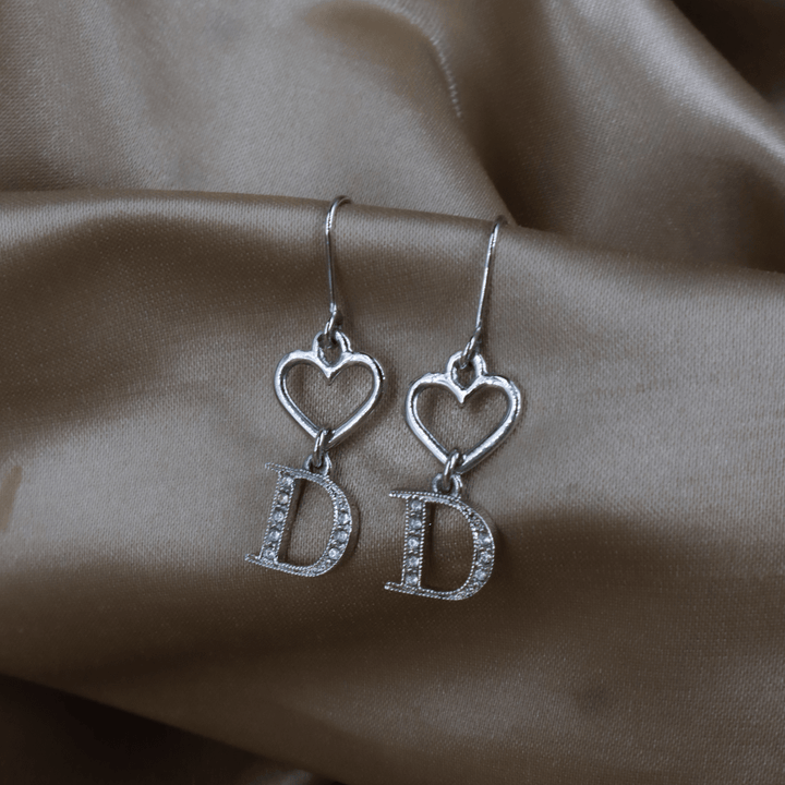 DIOR 心心相扣吊墜耳環 - Vintasy