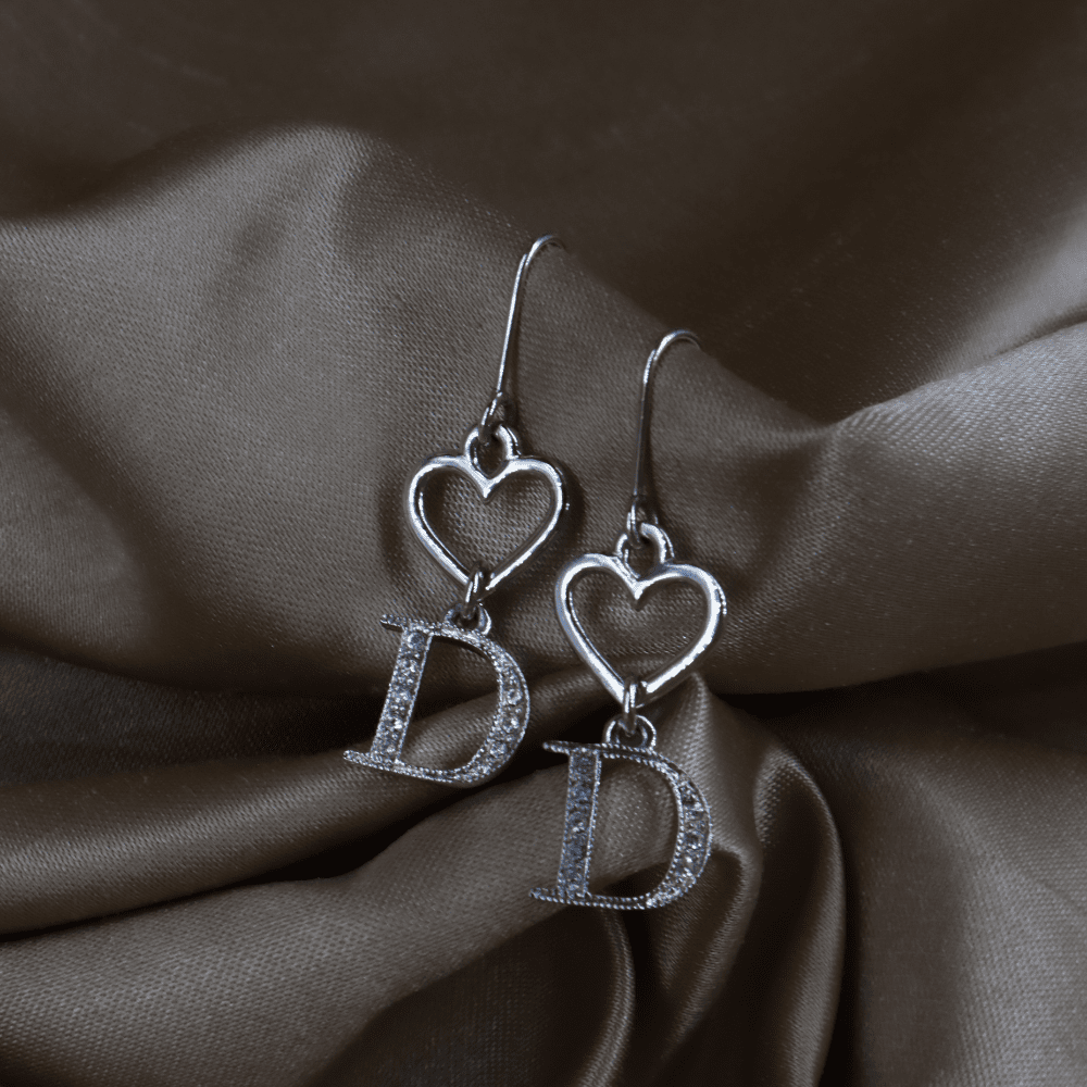 DIOR 心心相扣吊墜耳環 - Vintasy