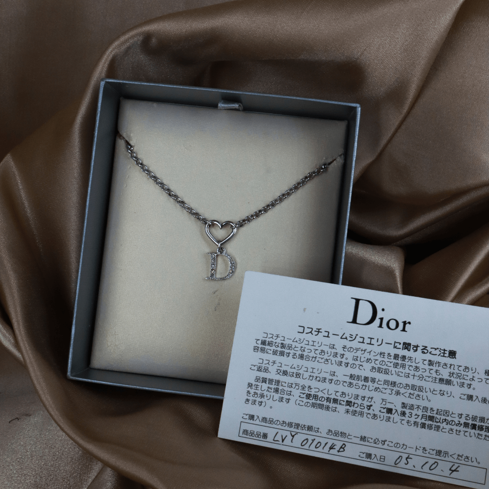 DIOR 心心相印閃石項鏈 - Vintasy