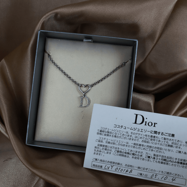 DIOR 心心相印閃石項鏈 - Vintasy