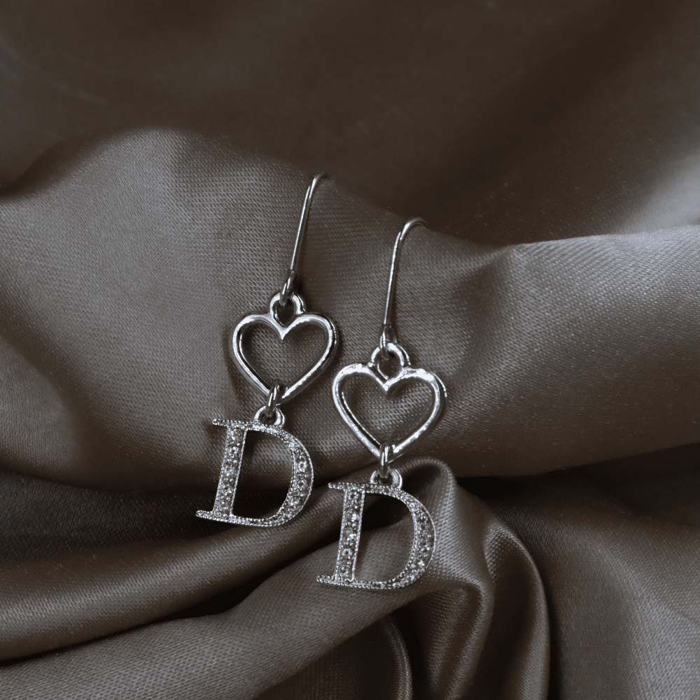 DIOR 心心相扣吊墜耳環 - Vintasy