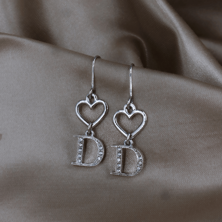 DIOR 心心相扣吊墜耳環 - Vintasy