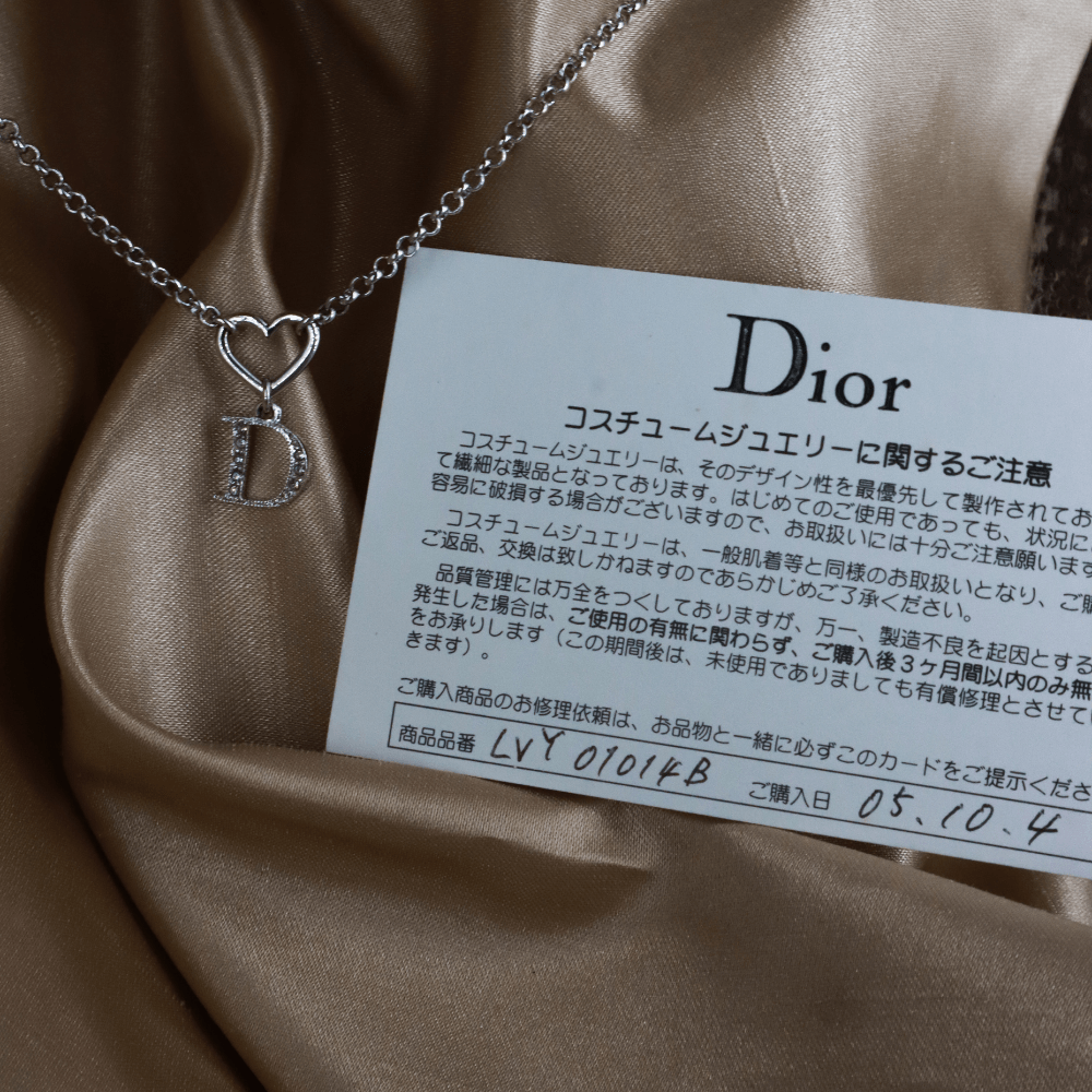 DIOR 心心相印閃石項鏈 - Vintasy