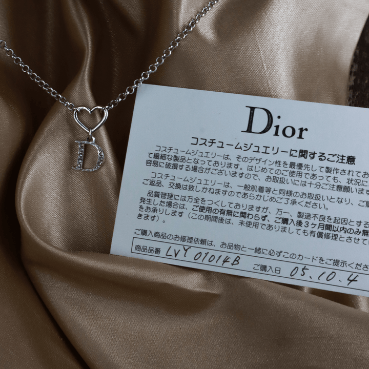 DIOR 心心相印閃石項鏈 - Vintasy