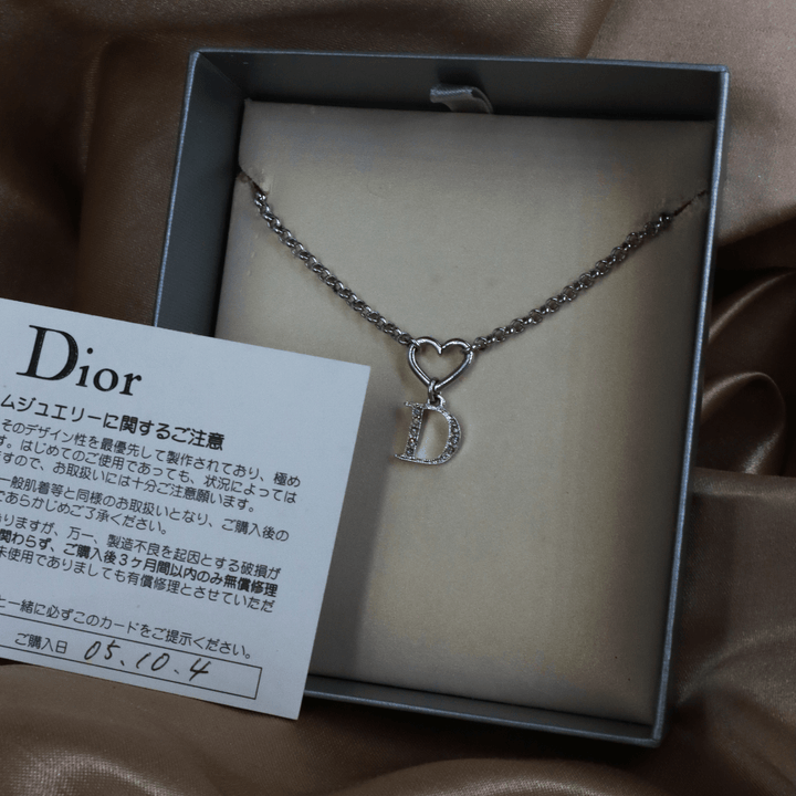 DIOR 心心相印閃石項鏈 - Vintasy