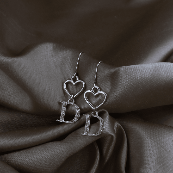 DIOR 心心相扣吊墜耳環 - Vintasy