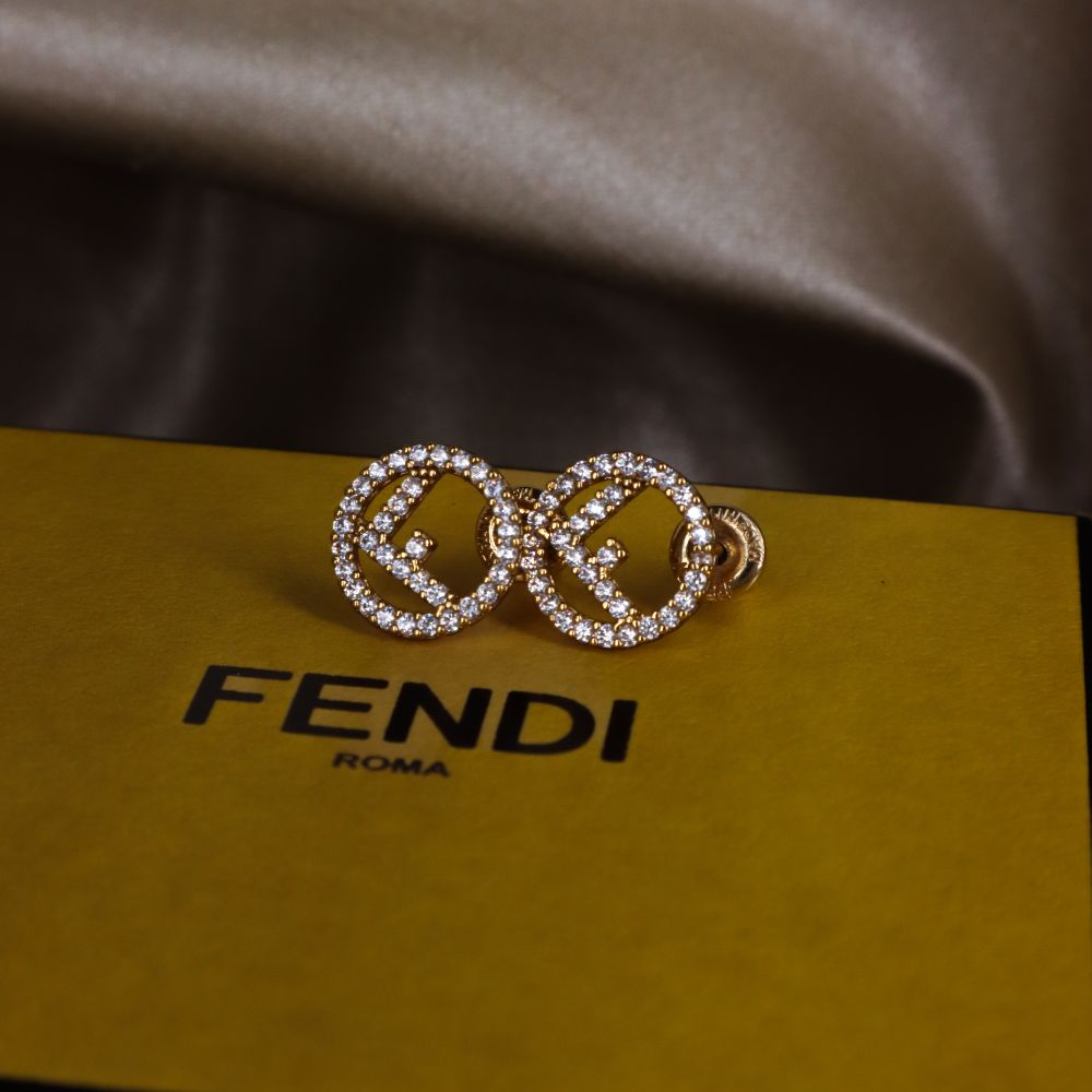 F IS FENDI 閃石耳環 - Vintasy