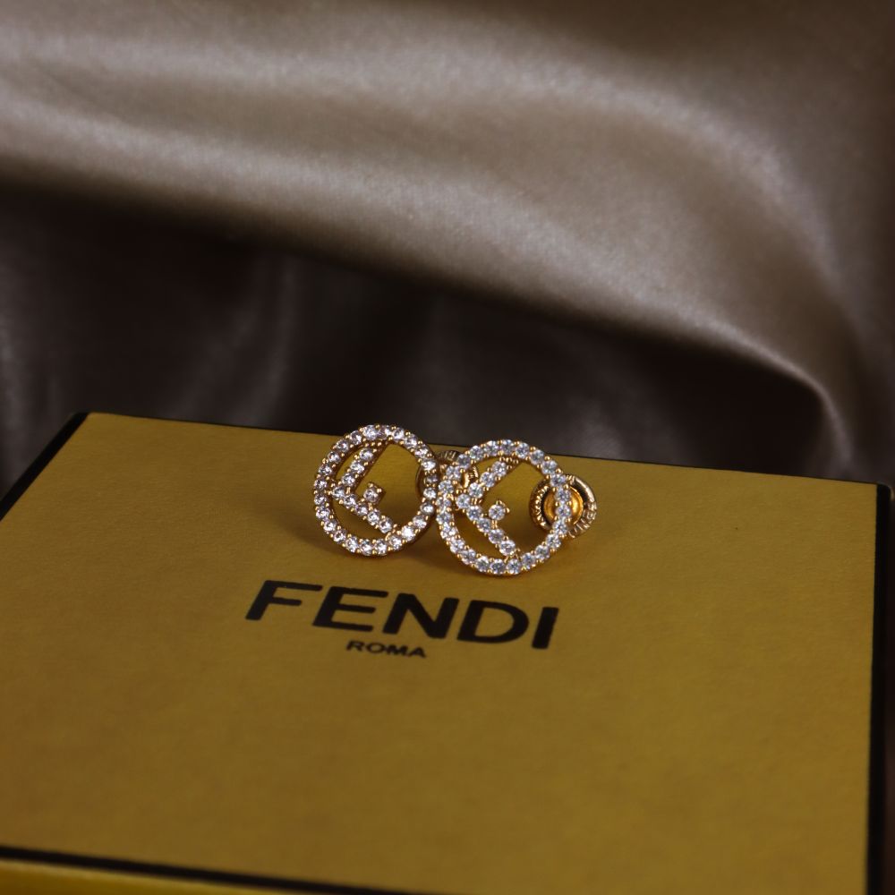 F IS FENDI 閃石耳環 - Vintasy