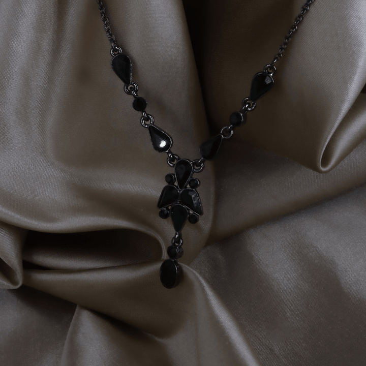 GIVENCHY 黑瑪瑙垂墜項鏈（黑色）｜2000年代 未使用品 - Vintasy項鏈