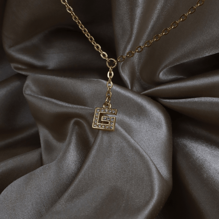 GIVENCHY G Logo 水鑽 Y 字項鏈 - Vintasy項鏈