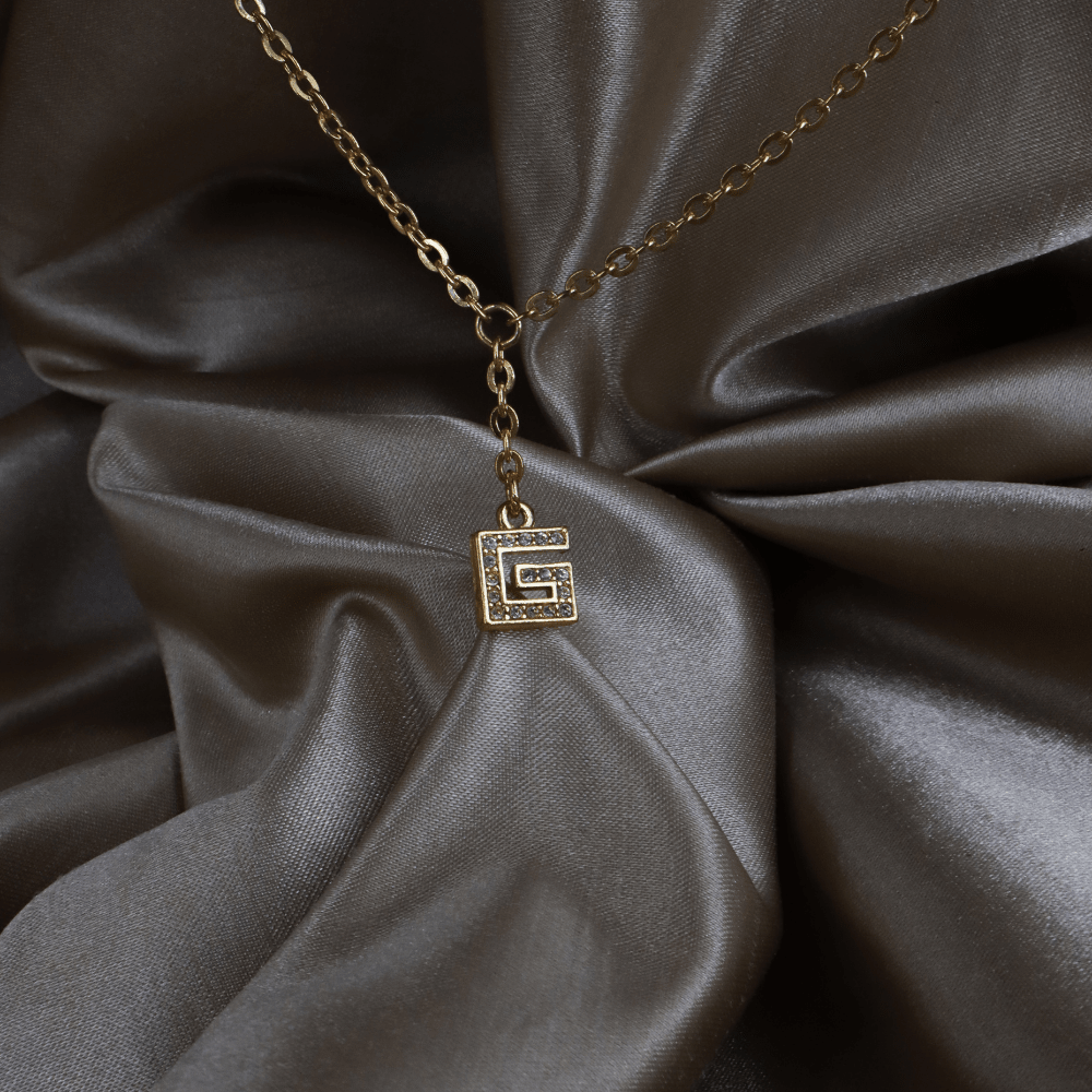GIVENCHY G Logo 水鑽 Y 字項鏈 - Vintasy項鏈