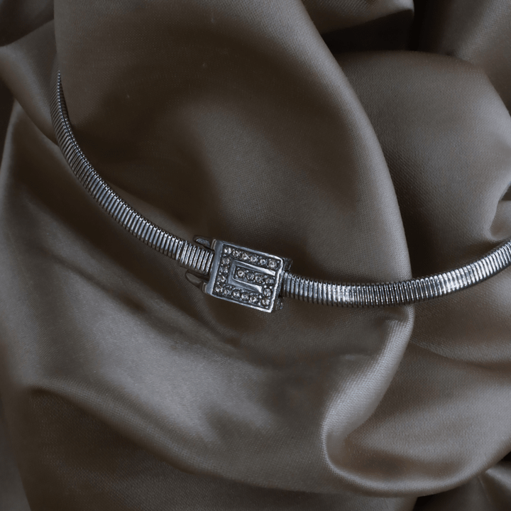 GIVENCHY Givenchy G Logo 水晶前開扣蛇骨 Choker 項鏈 ｜ Vintasy項鏈 ｜ GIVENCHY ｜ 項鏈