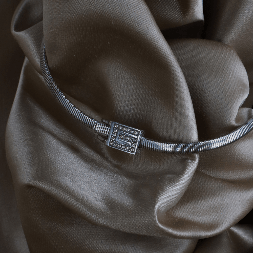 GIVENCHY Givenchy G Logo 水晶前開扣蛇骨 Choker 項鏈 ｜ Vintasy項鏈 ｜ GIVENCHY ｜ 項鏈