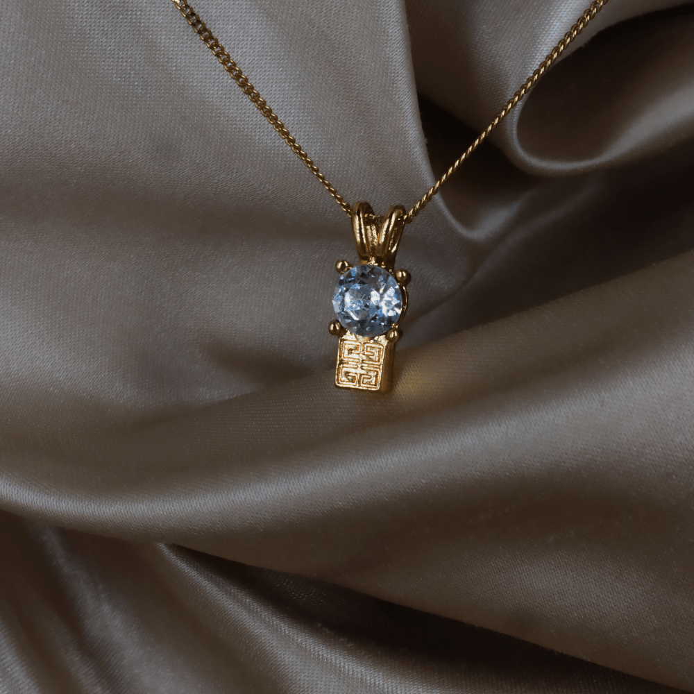 GIVENCHY 水晶 Logo 吊墜項鏈｜經典系列 - Vintasy項鏈