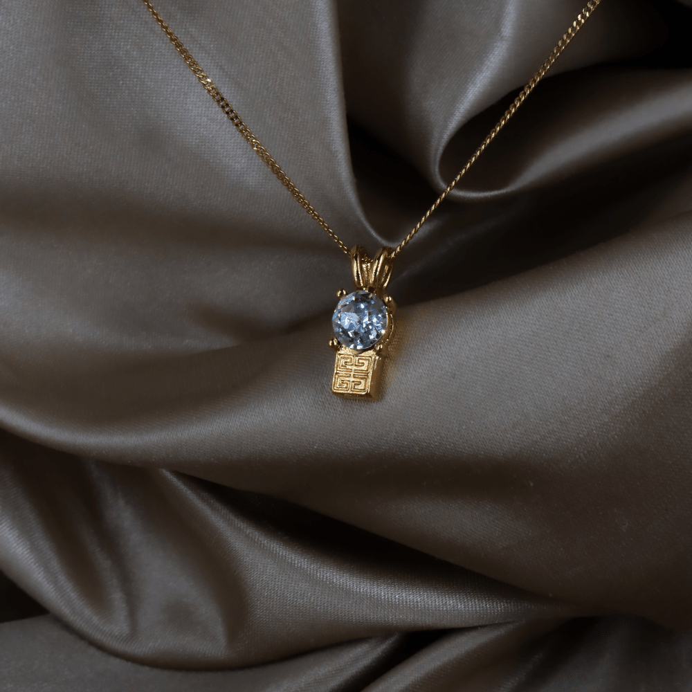 GIVENCHY 水晶 Logo 吊墜項鏈｜經典系列 - Vintasy項鏈