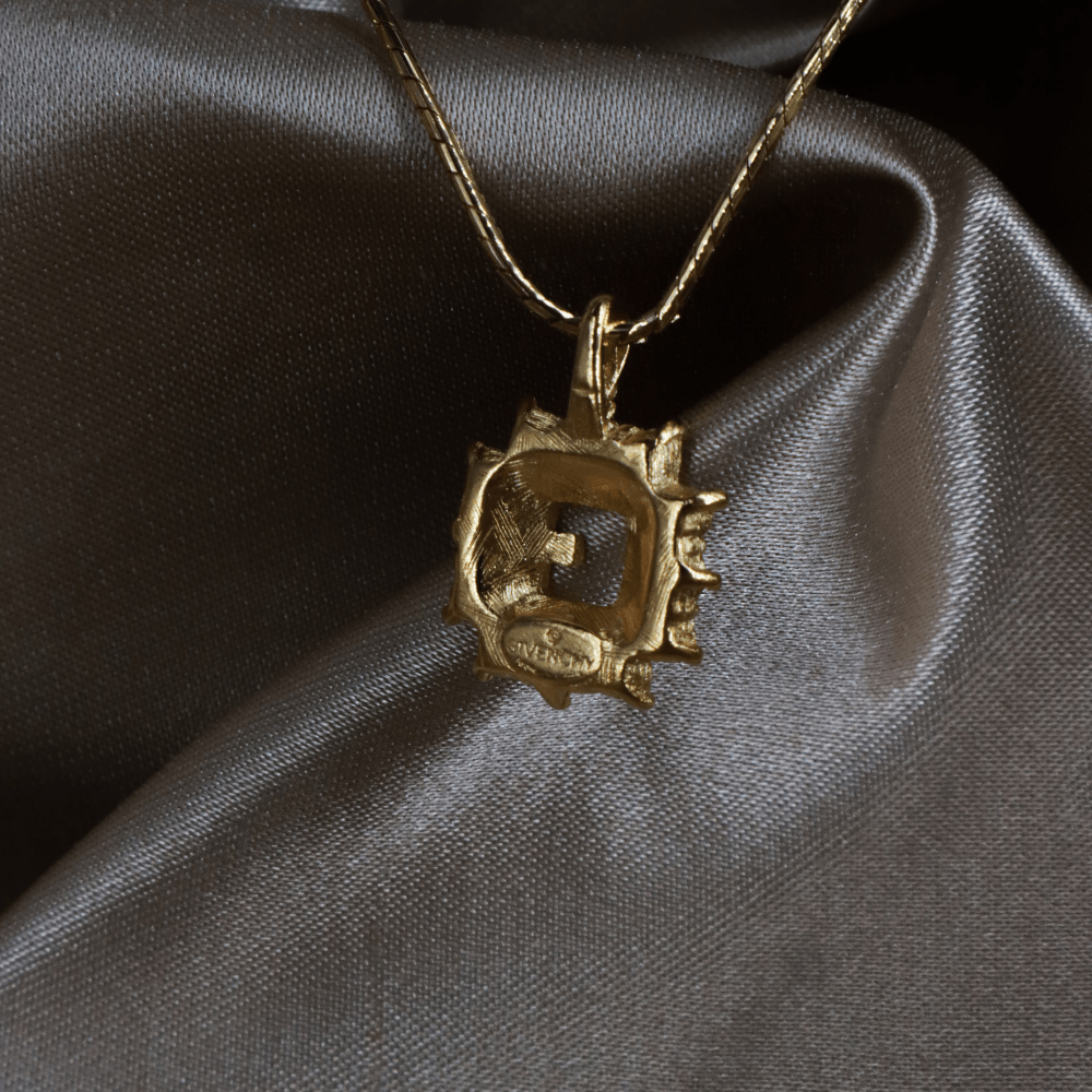 GIVENCHY logo 閃石吊墜項鏈 ｜未使用美品 - Vintasy