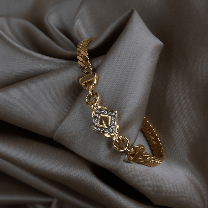GIVENCHY 經典Logo水晶手鏈 - Vintasy手鏈