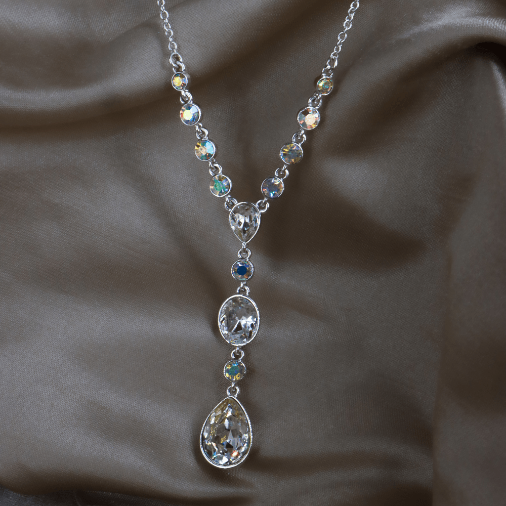 GIVENCHY 多彩水晶垂墜項鏈 ｜未使用級 - Vintasy