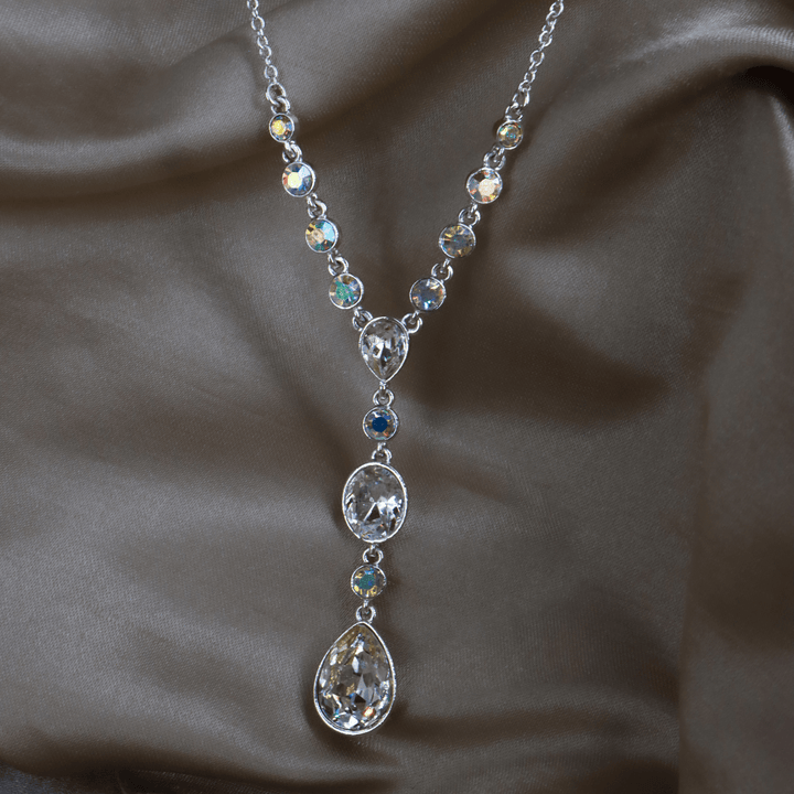 GIVENCHY 多彩水晶垂墜項鏈 ｜未使用級 - Vintasy