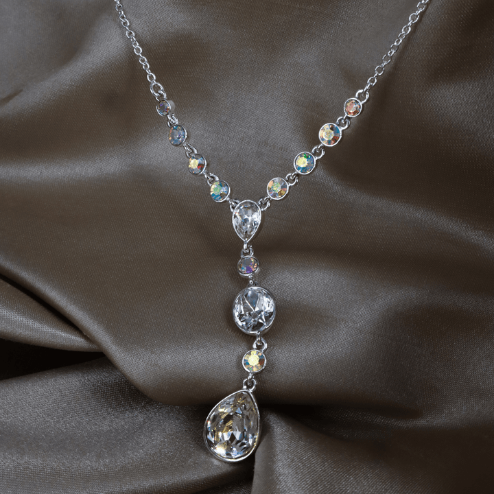 GIVENCHY 多彩水晶垂墜項鏈 ｜未使用級 - Vintasy