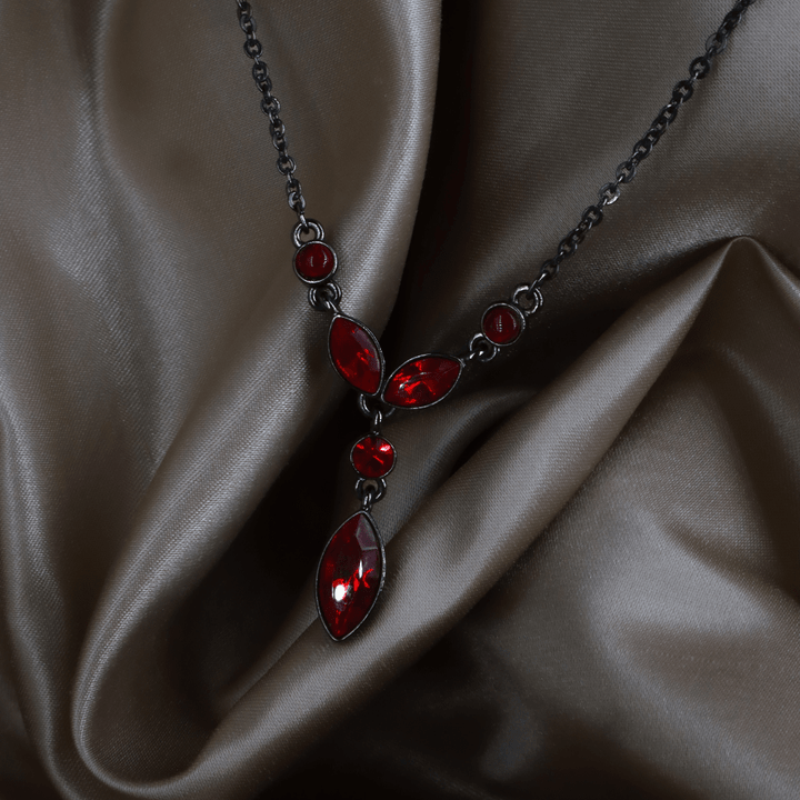 GIVENCHY紅色水晶 Y 字項鏈｜約 1990–1996 年 ｜｜VINTASY 中古美品 ｜ 香港最大型中古首飾收藏店｜ GIVENCHY ｜ 項鏈