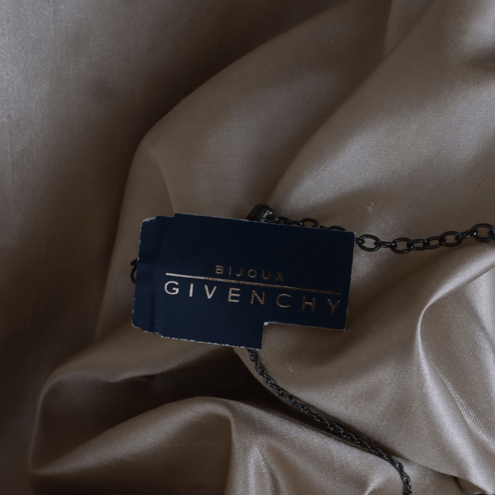 GIVENCHY 彩石水晶 Y字項鍊（藍綠色）｜1990年代 - Vintasy